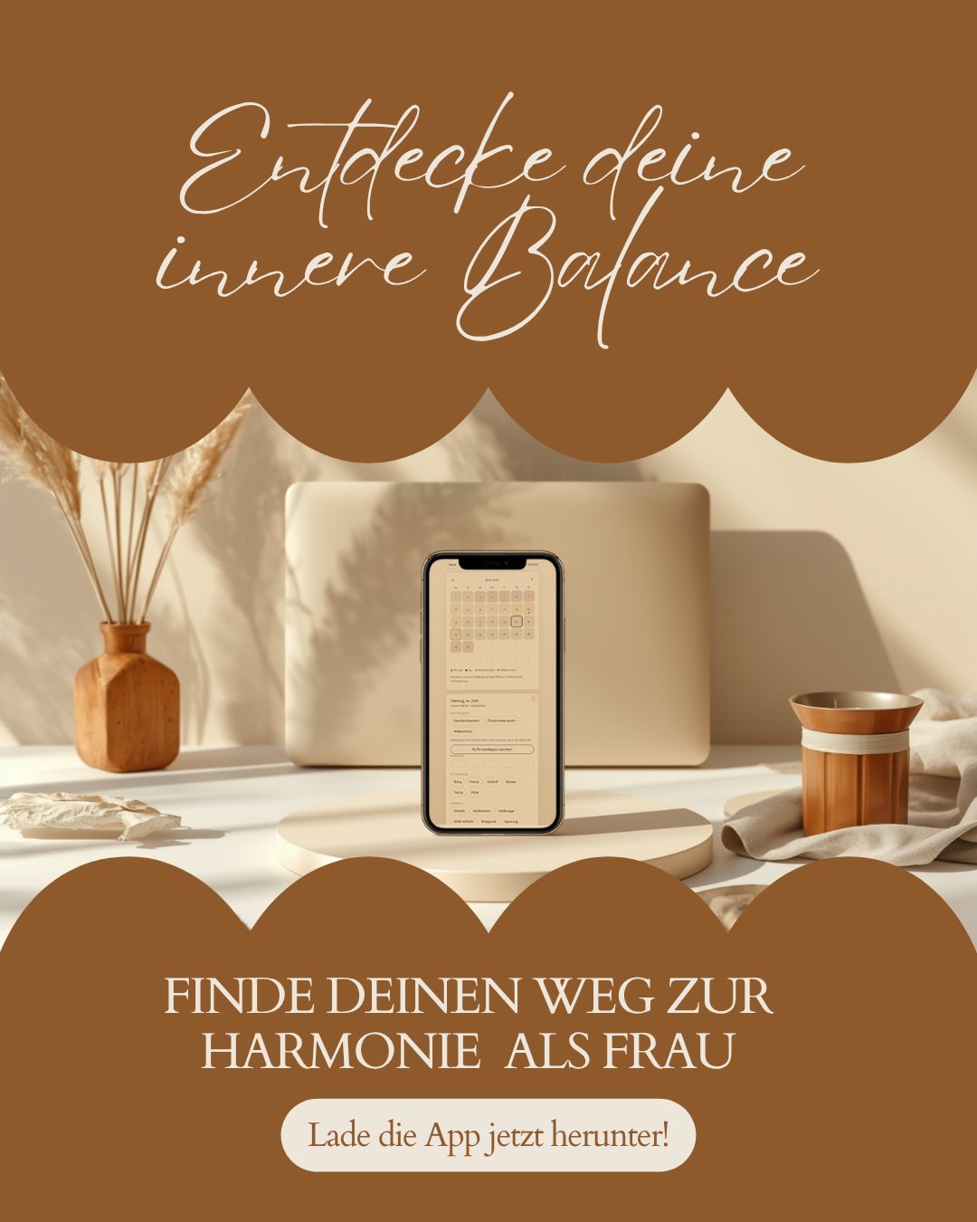 Entdecke deine innere Balance — Vorschau der Zyklus-App