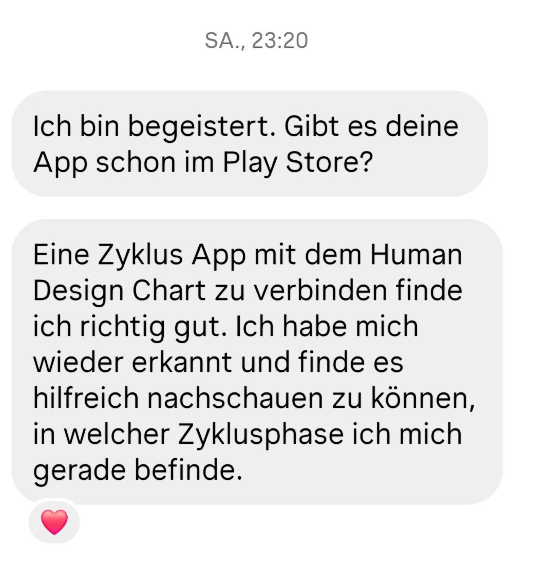 Feedback einer Testerin zur Wild Woman App